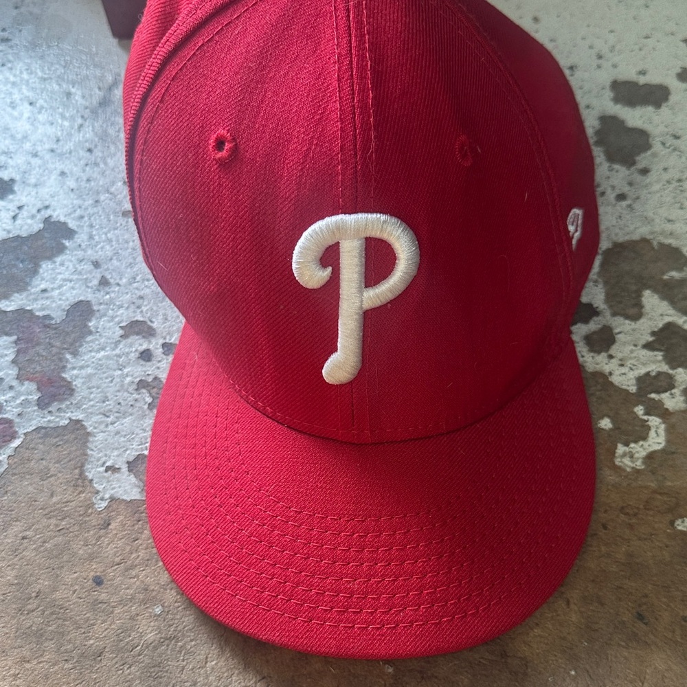 Red Phillies Baseball Cap with White Logo
